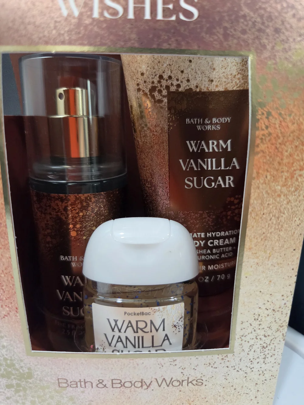 Bath & Body Works Warm Vanilla Sugar Gift Set - Warm Gold